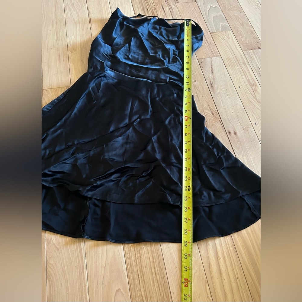 NWT Zara Sleeveless Black Silky Mini Slip Dress - Women’s Size XS - Picture 5 of 6